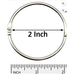 Barron's SAT Flashcard Rings 2" Diameter Replacement Set Lot of 2